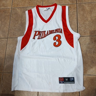 Vintage O lico Sport Vintage MLB Philadelphia NBA Jersey White Red Size M