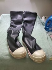 Rick Owens DRKSHDW Boots Black White Rubber S...