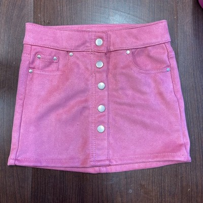 Girls Woven Skirt Pink By Wonder Nation Adjust. Waist Tagless Stretchy