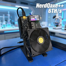 Bitcion Miner Dual Fans NerdQaxe++ Rev 6 6.1TH/s 100W Mining Machine with UK PS