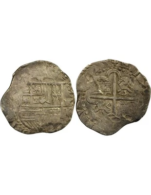 Espagne Philippe II - 2 Reales Argent - 1566 / 1589 S Séville - Photo 1/3