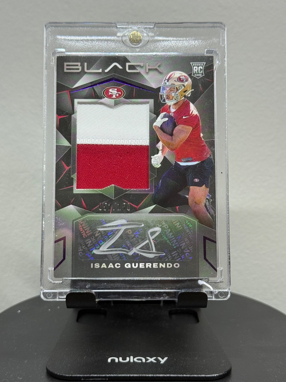 2024 Panini Black - Rookie Patch Autograph Isaac Guerendo #242 Royal /150