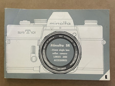 Vintage MINOLTA SR T 1O1 Camera Manual Catalog 35mm single lens reflex Accessor