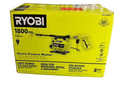 #ad Ryobi 1800 PSI 1.2 GPM Cold Water Corded Electric Pressure Washer Missing Nozzle $60.00