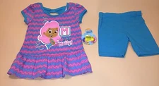 Bubble Guppies Toddler Girl Shirt & Shorts Outfit Set New 4T Molly