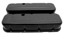 Black Steel Tall Valve Covers Cid 502 Logo For 1965-2000 Chevy Big Block Bbc 502