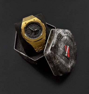 New 2024 CUSTOM Gold Casio G-Shock GA2100 