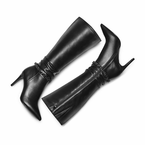 BATA - Scarpe stivali alti neri pelle nera donna Numero 37 - Tacco 9 NUOVI  | eBay