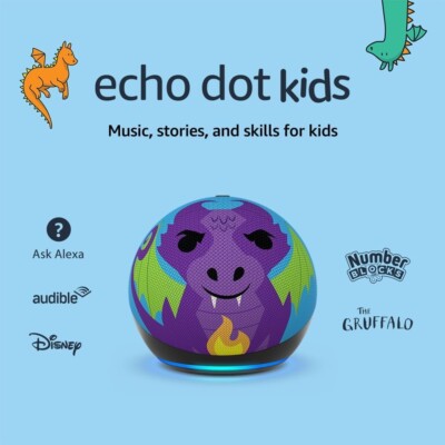 Amazon Echo Dot Kinder Smart Lautsprecher (5. Gen) mit Alexa Sprachsteuerung - Dragon
