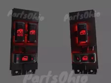 99-02 Silverado Sierra Power Window Switch Set Driver + Passenger  Red LED