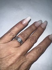 Beautiful Sterling Silver Cubic Zirconia Ring Size 5