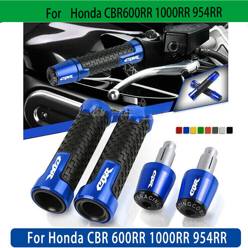 Rubber Handlebar Bar Ends Hand Grips End Caps for Honda CBR600RR 1000RR