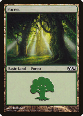 10x FOREST Basic land (mixed art) - NM/LP - Magic 2011 - SPARROW MAGIC mtg
