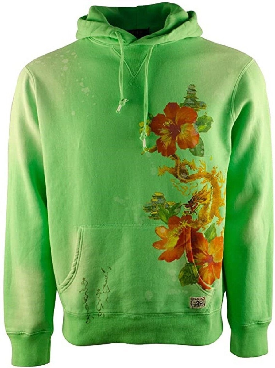 Polo Ralph Lauren Men's Floral Dragon Fleece Hoodie Jacket [small] 