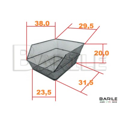Set Completo Cestini Bici: Cesto Anteriore + Posteriore + Portapacchi - Ferro Nero Per City Bike E MTB
