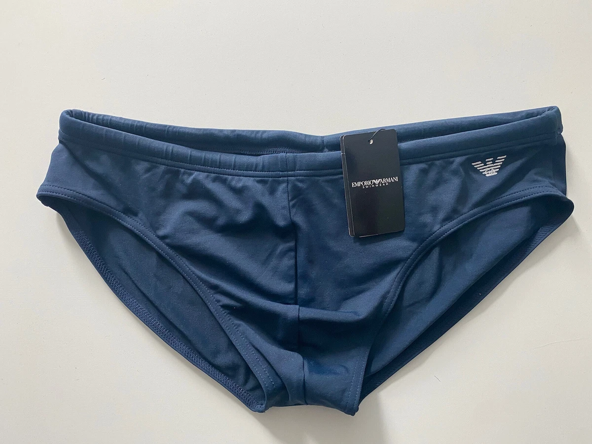Emporio Armani men navy blue Sunga Swim brief swimwear size XL 38 Italy 54 NEW