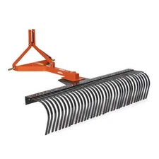 Titan Attachments 3 Point 6 FT Landscape Rake for Compact Tractors, Fits Cat 1