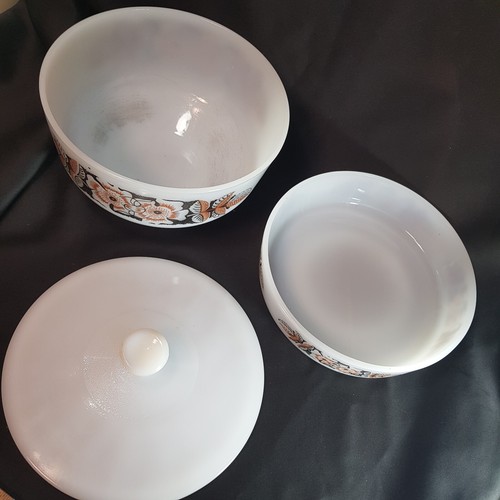 Vintage Federal Milk Glass Casserole Bowl with Lid + dish 20cm - Picture 6 of 18