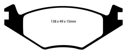 EBC GreenStuff Bremsbeläge vorne für VW Golf Cabriolet Mk1 1.8 82-93 DP2517 - Bild 2 von 2