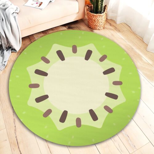 Cute Kiwi Fruit Rug Cool and Fresh Home Decor for Kitchen Kids Room Bathroom ... - Picture 2 of 6