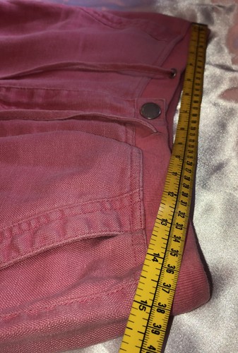 Liz Claiborne 100% Linen "LIVVY" Pink Cropped Drawstring Pants Size 6 - Picture 10 of 10