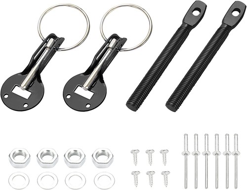 Universal Alloy Car Mount Bonnet Hood Pin Pins Lock Latch Kit Racing Sport US - Bild 16 von 19
