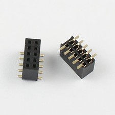 20Pcs Gold Plated 1.27mm 2x5 Pin 10 Pin SMT SMD Double Row Female Header Strip