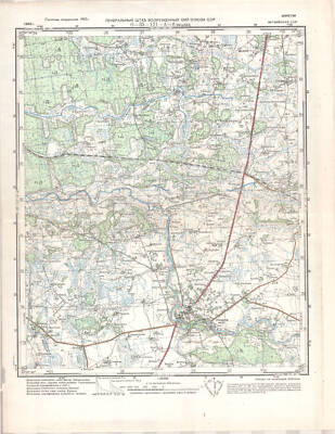 Russian Soviet Military Topographic Map IECAVA Latvia 1 25K Ed russian-soviet-military-topographic-map-iecava-latvia-1-25k-ed