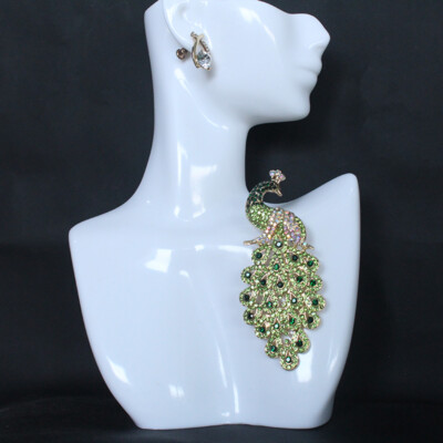 Vintage Crystal Rhinestone Peacock Brooch Fashion Animal Brooch Corsage