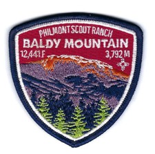 PHILMONT SCOUT RANCH * BALDY MOUNTAIN * SHIELD PATCH * 12,447 FT.