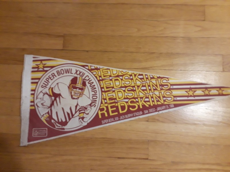 Washington Redskins NFL 1988 Super Bowl XXII Pennant Vintage Officially Licensed