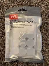 TYR 12-Pk Soft Silicone Ear Plugs With Case One Size White