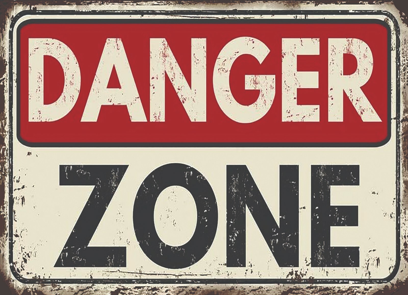 Classic Danger Zone Poster Metal Vintage Tin Sign Plaque 10" x 14" eBay