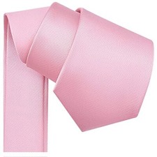 Branduce 3.15"  8cm  Men's Solid Color Formal Woven Necktie  Gift Box Pink