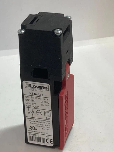 LOVATO KB N4 L02 LIMIT SWITCH KEY OPERATED WO/KEY 2NC NNB