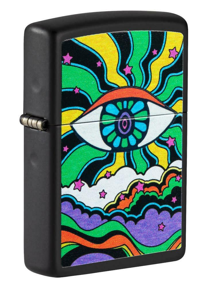 Zippo Black Light Psychedelic Eye Lighter, Glows with UV