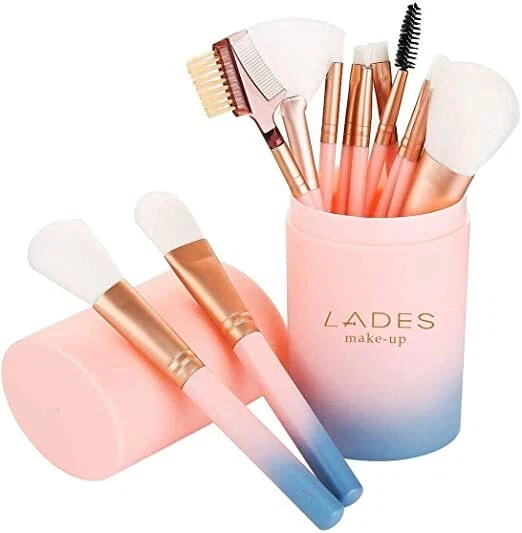 Brochas Profesional Set De 12 Pinceles Y Brochas Para Maquillaje Mango De makeup