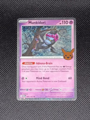 Pokemon Munkidori Trick or Trade 2024 Cosmos Holo Rare 095/167 NM