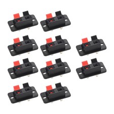 10Pcs 2 Way Spring Speaker Terminal Clip Push Release Connector WP2-204