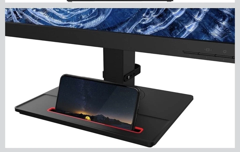 Lenovo ThinkVision T24i-20 23.8" IPS LED Monitor (with USB 3.2)- Raven Black - Image 2 of 4