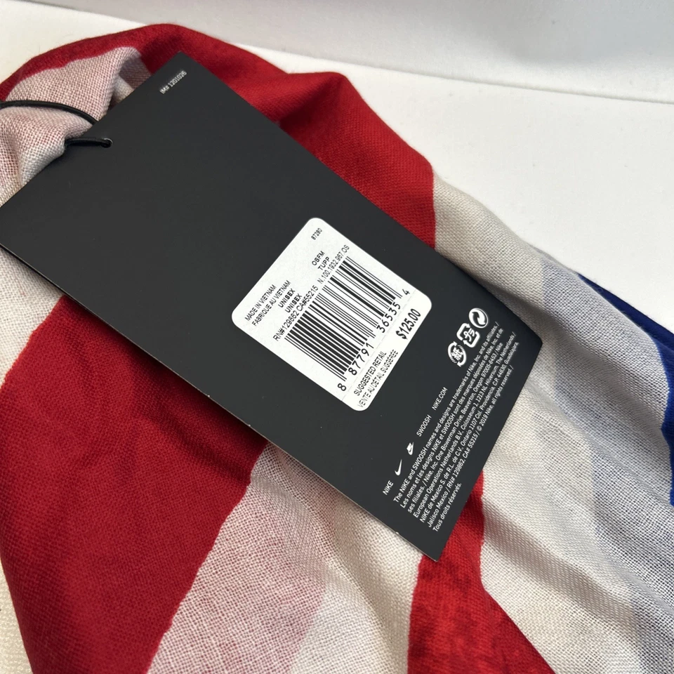 New Whit Tags Nike Scarf USA Victory Scarf Adult 100% Wool Red/White/Blue - Image 3 of 4
