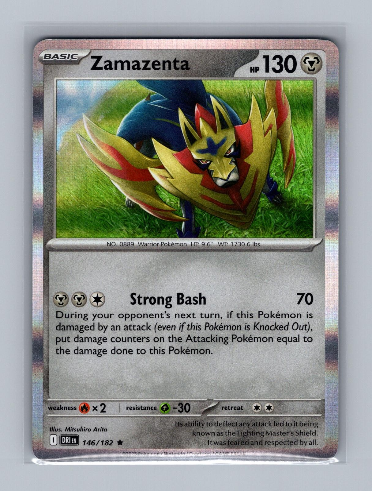 Zamazenta 146/182 Rare Destined Rivals Pokemon Holo Lightly Played