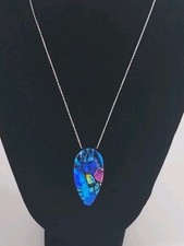 925 Sterling Silver Necklace Bright Colourful Pendant Women’s Gift Jewellery