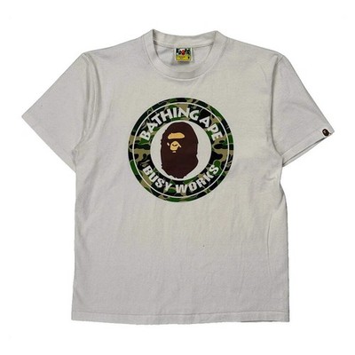 Busy Works A Bathing Ape Grafik T-Shirt - Medium weiß Baumwolle