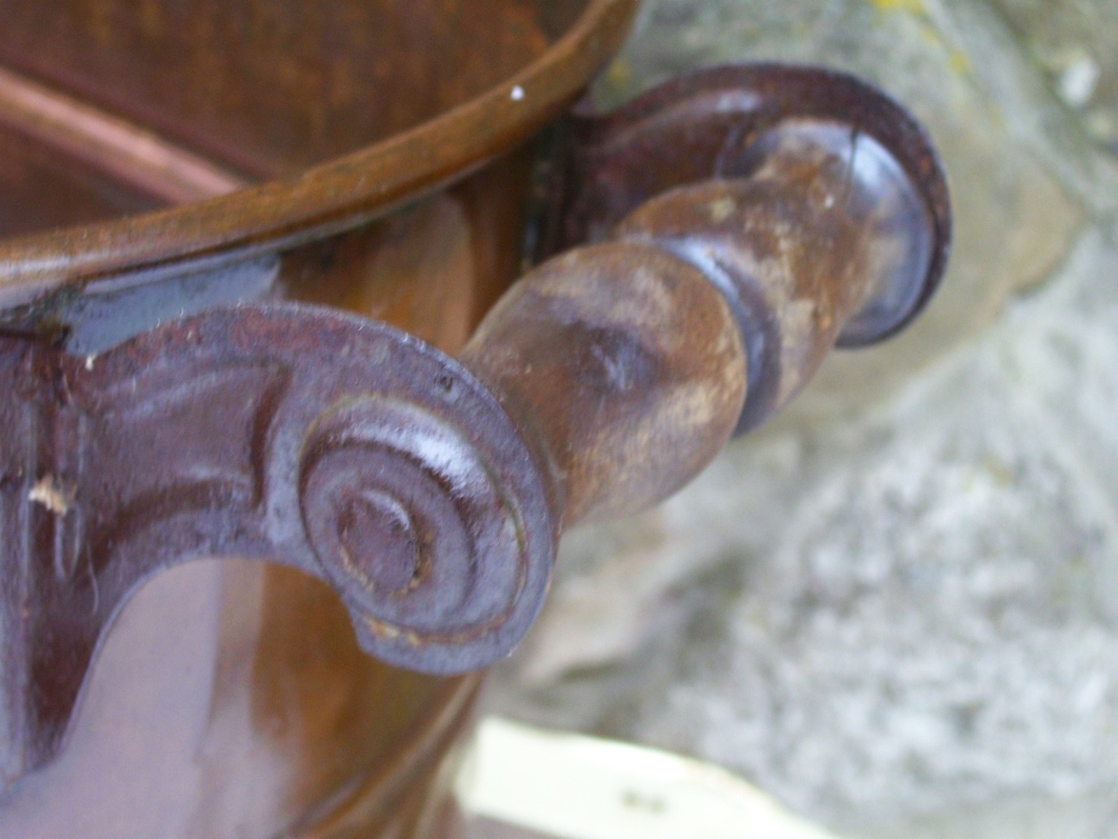 ANTIQUE COPPER WASH BOILER  TAPPERED LID ~ PRIMITIVE LAUNDRY TUB ~ STORAGE DECOR