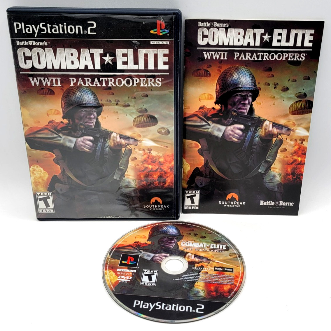 Combat Elite WWII Paracaidistas PS2 PlayStation 2 COMPLETO EN CAJA