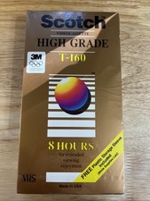 Scotch Videocassette High Grade T-160 VHS 8 Hours USA New in Wrap