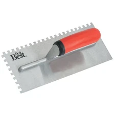 Do it Best 1/4 In. Square Notched Trowel 311588 SIM Supply, Inc. Red/Silver