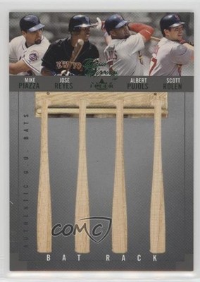 2004 Fleer Classic Clippings Bat Rack Quads 41/75 Albert Pujols Mike Piazza 0aa