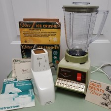 Vtg Rare PulseMatic 10 Osterizer Blender Model 836 Avocado Green Ice Crusher 435